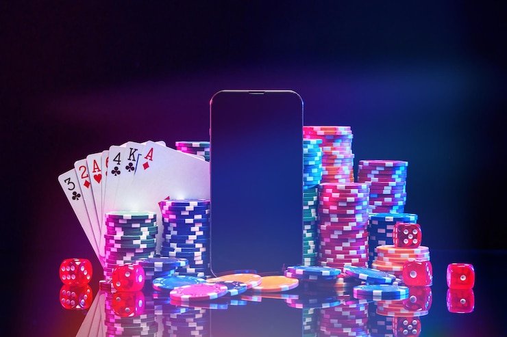 Ilustrasi berbagai jenis slot online dengan gulungan dan simbol warna-warni di platform rjslot